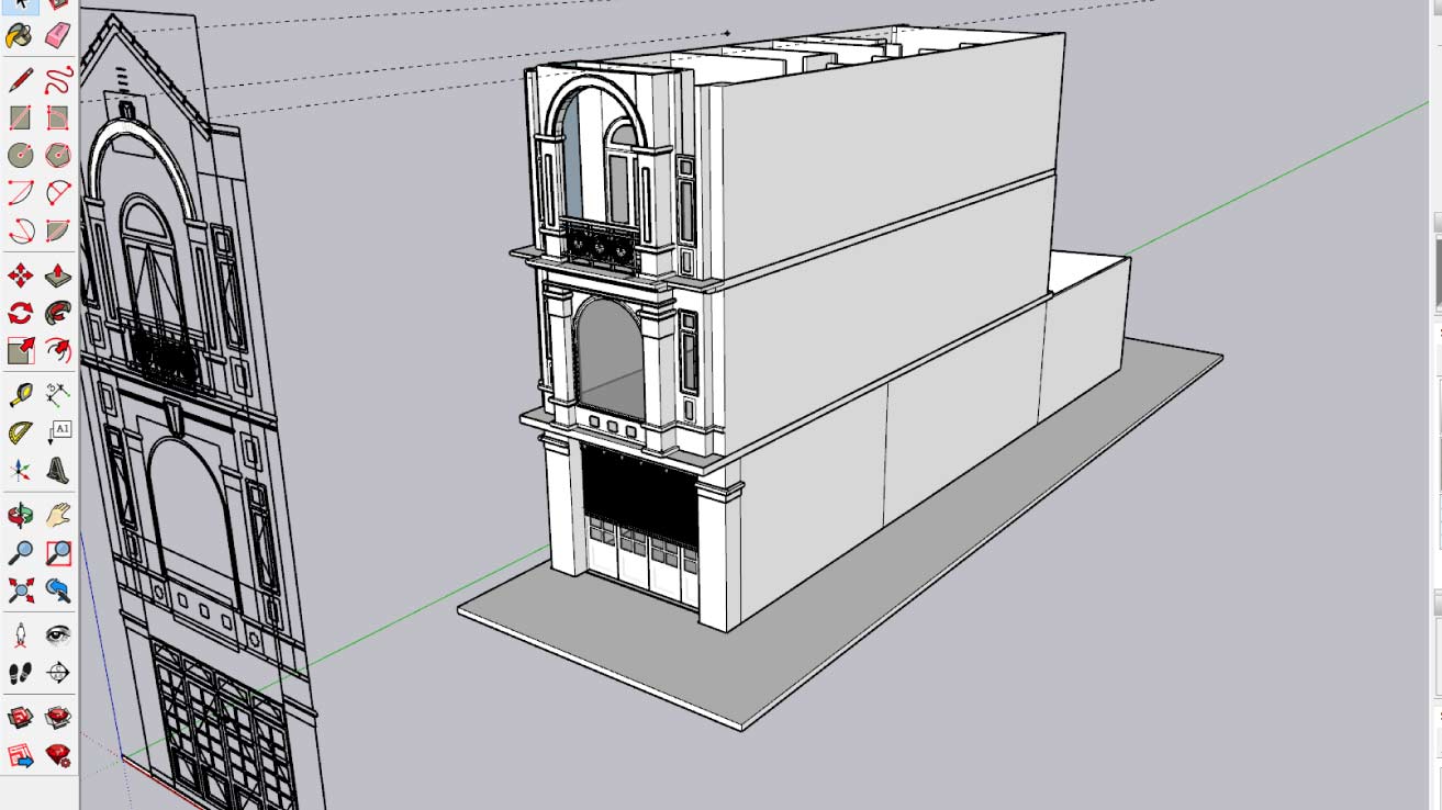 Dựng hình SketchUp từ file AutoCAD