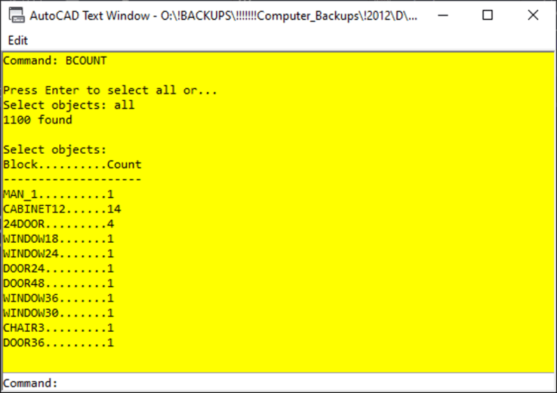 Lệnh B-count AutoCAD