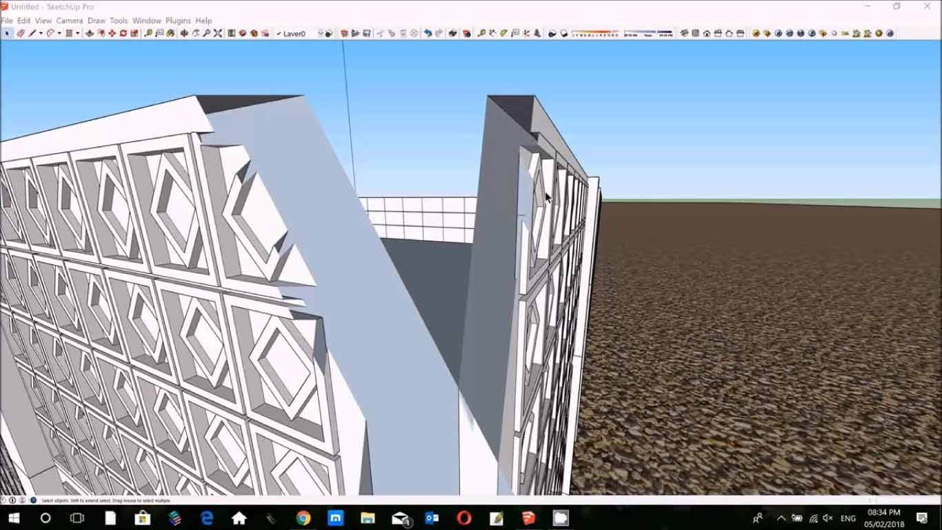 Lỗi sketchUp Clipping khi zoom