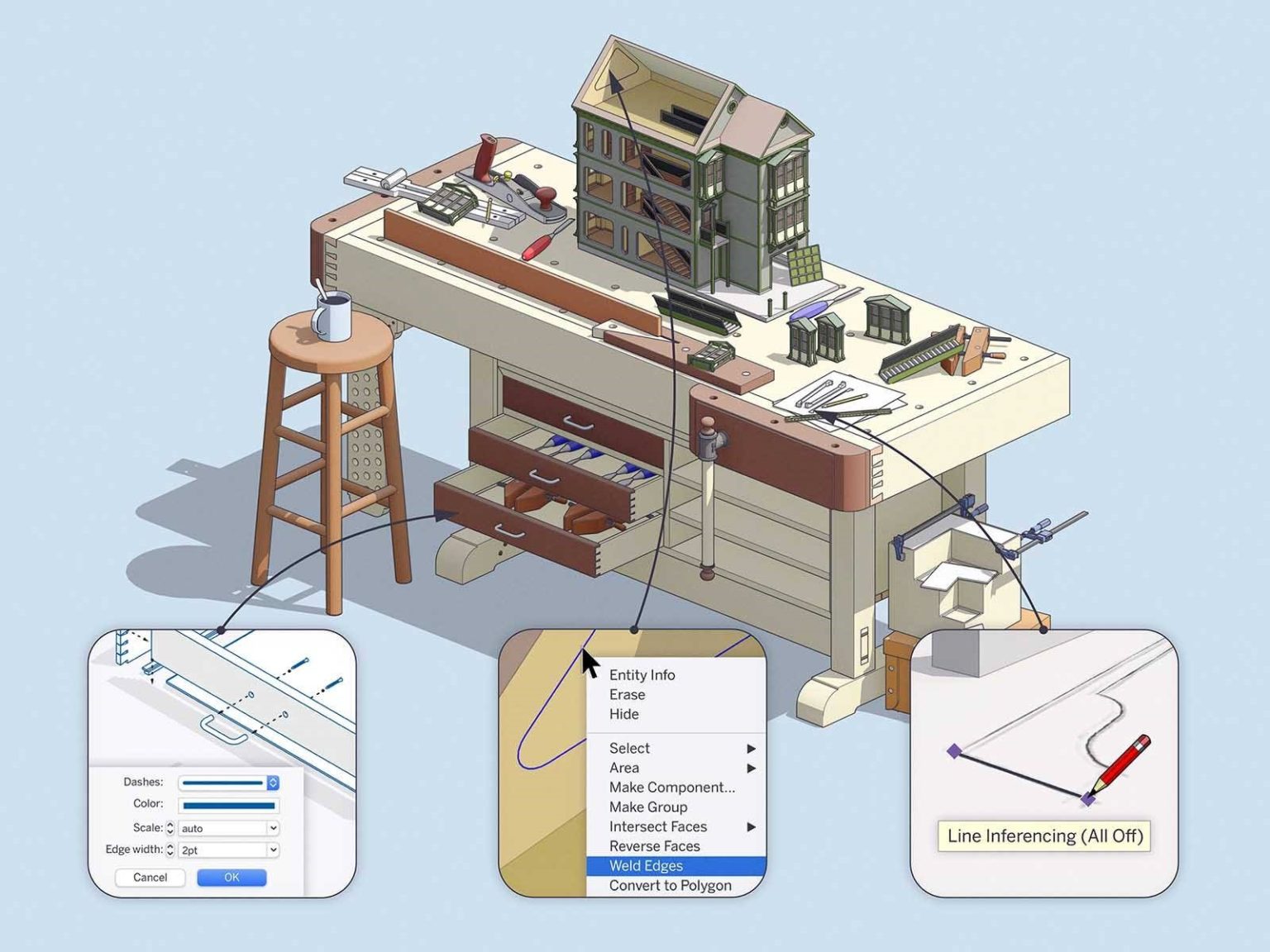 мебель для sketchup pro