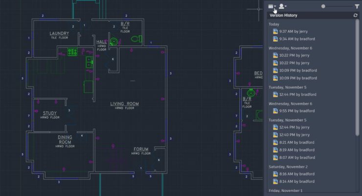 Autocad dwg history что это