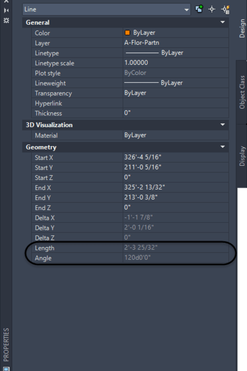 Bảng Properties AutoCAD