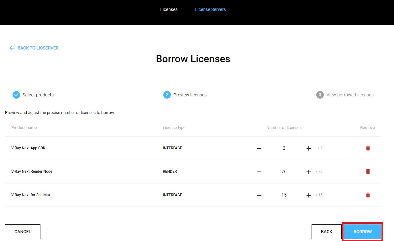 vray licenses