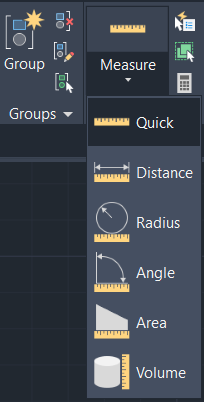 Quick measure tool autocad