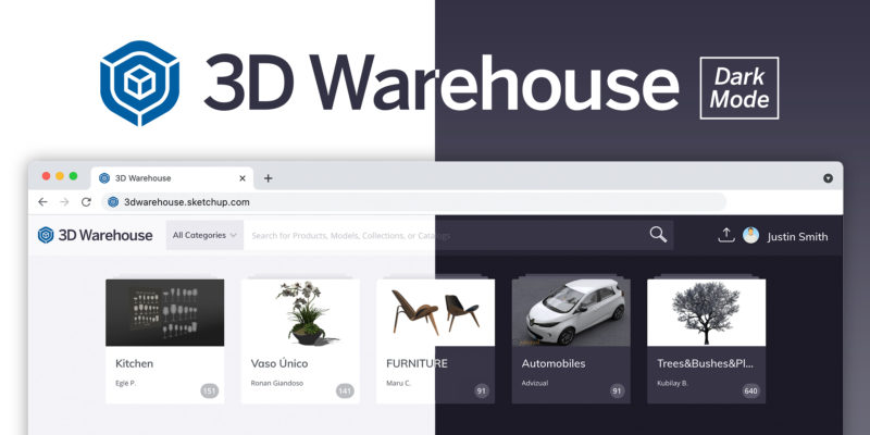 3d dark mode warehouse