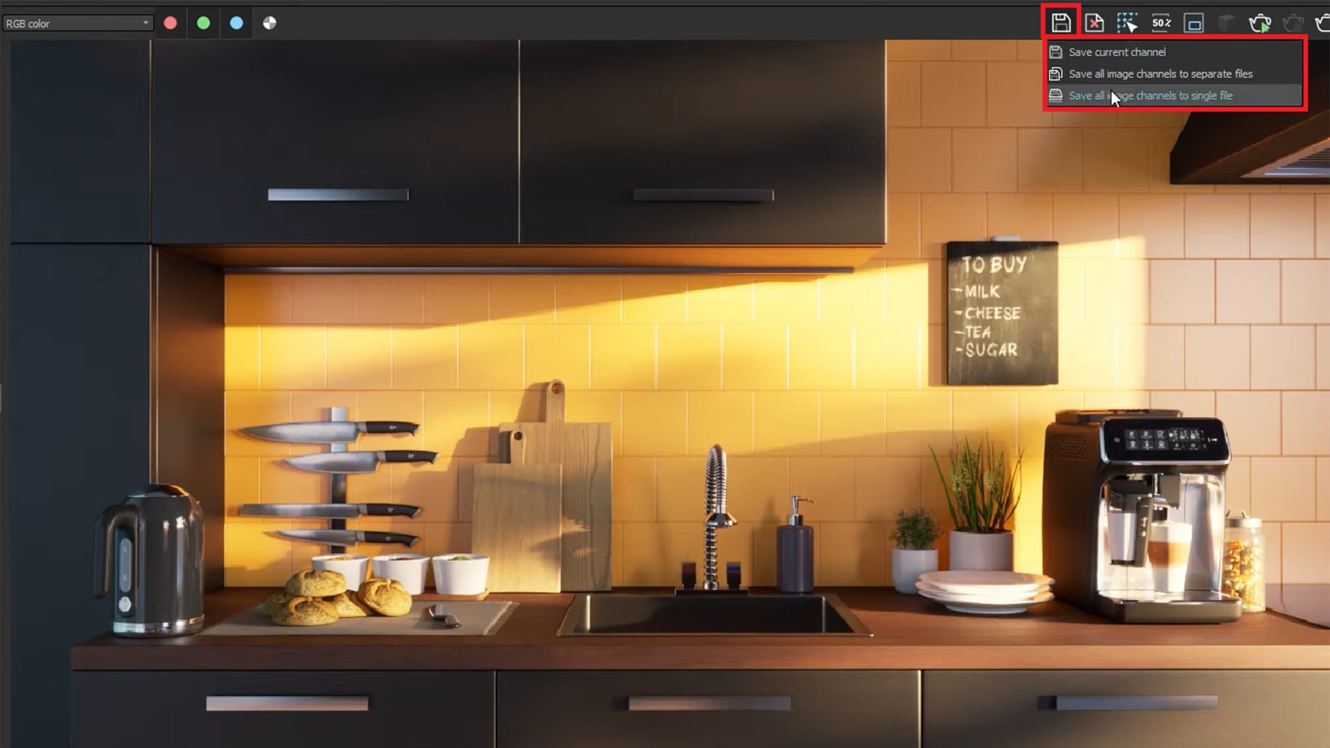realistic kitchen 3ds max