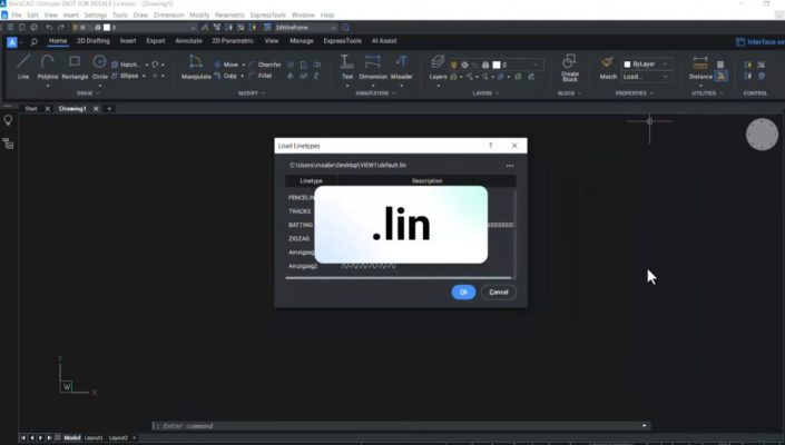 customizing linetypes in bricscad
