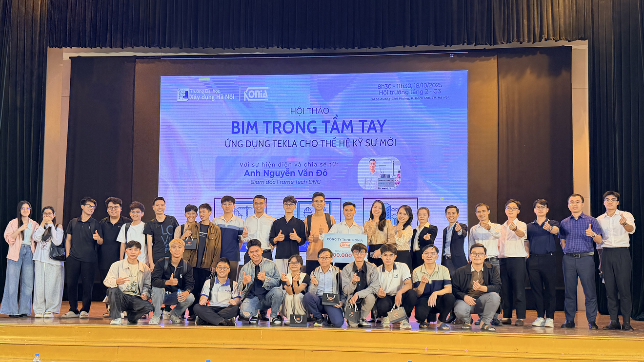 Konia và Trường Đại học Xây dựng Hà Nội hợp tác đưa công nghệ BIM – Tekla Structures đến gần hơn với kỹ sư trẻ Image 6 3
