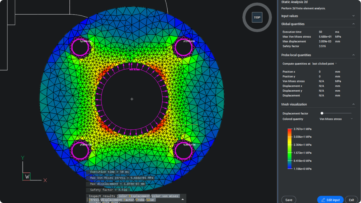 Faster and reusable 2D FEA 1